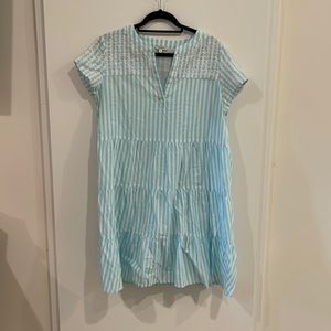 Tyler Boe Blue and White Stripe Tanya Dress